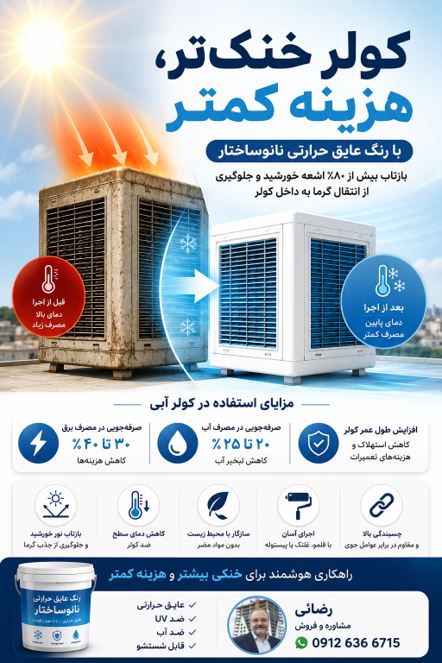 💧 راز خنکی بیشتر کولر آبی در تابستان داغ؛ فقط با عایق کاری بدنه!
